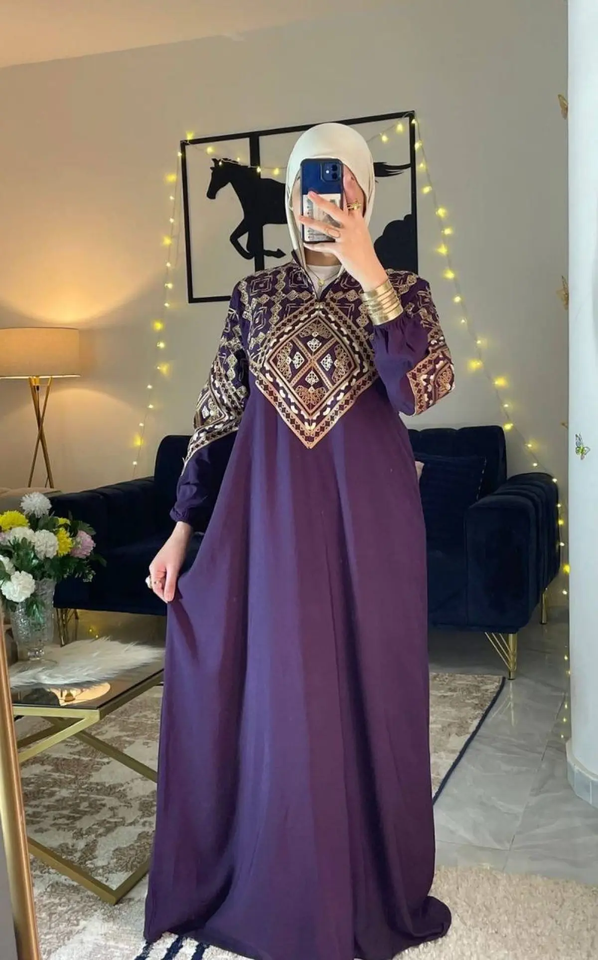 Al Marasi cotton abaya